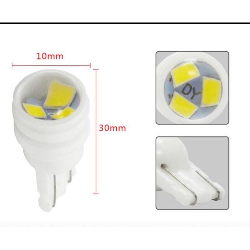 Auto si Moto - Electrice auto - Iluminare si semnalizare - Becuri auto - Becuri led T10 W5W ceramic 2 buc / set - Infinity.ro