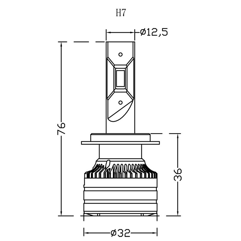 Auto si Moto - Electrice auto - Iluminare si semnalizare - Becuri auto - Set 2 becuri Cree P50 H7 40W per buc - Infinity.ro