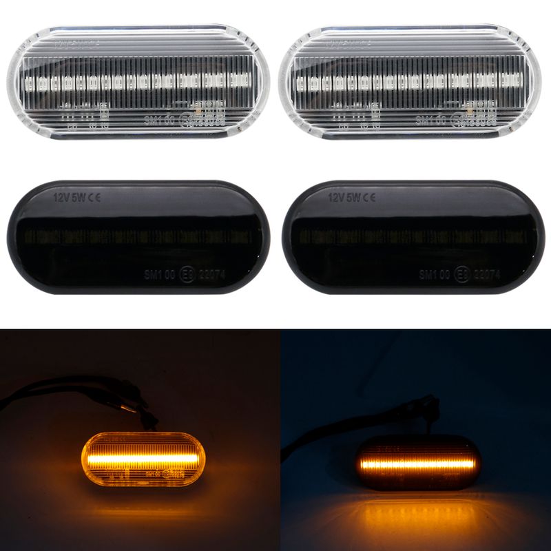Auto si Moto - Electrice auto - Iluminare si semnalizare - Lumini ambientale - Set lampi semnalizare dinamica laterala led auto Vw, Skoda, Ford, Seat 2 buc pe set - Infinity.ro