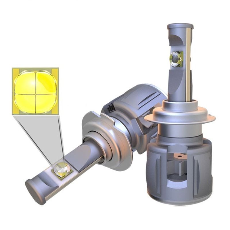 Auto si Moto - Electrice auto - Iluminare si semnalizare - Becuri auto - Kit Leduri auto Cree XHP70 H8/H9/H11 Canbus set de 2 buc - Infinity.ro