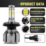 Auto si Moto - Electrice auto - Iluminare si semnalizare - Becuri auto - Kit becuri led COB 4300k H4 2 buc/set - Infinity.ro