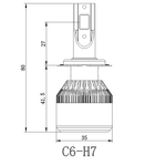 Auto si Moto - Electrice auto - Iluminare si semnalizare - Becuri auto - Set de 2 becuri COB C6 H7 - Infinity.ro