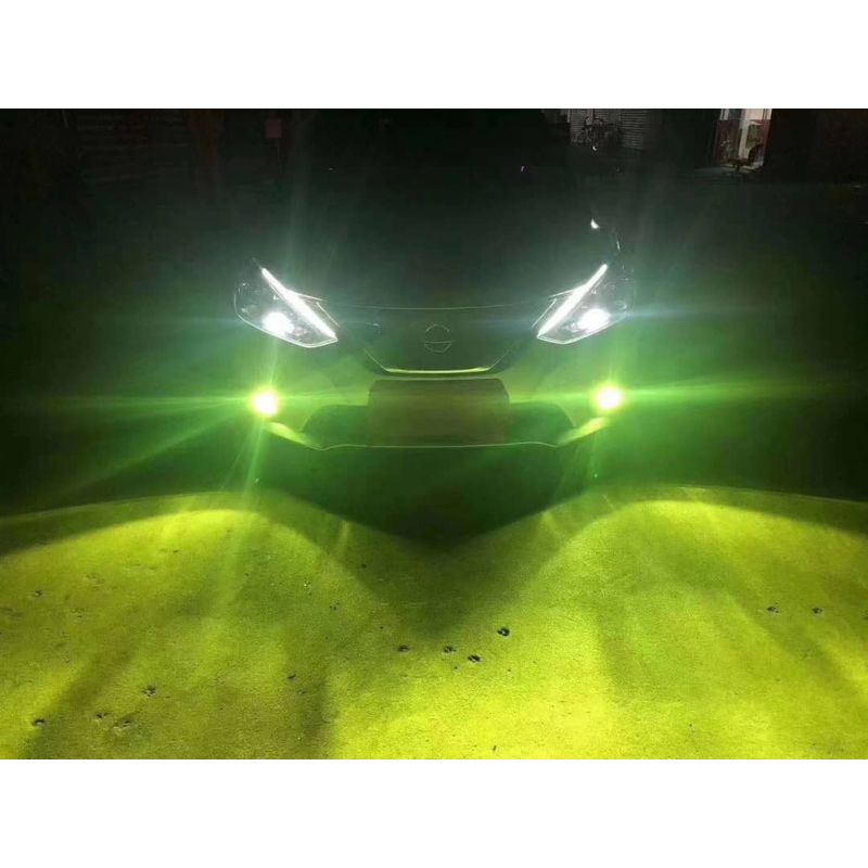 Auto si Moto - Electrice auto - Iluminare si semnalizare - Becuri auto - Set de 2 becuri auto H7 Canbus Dual color - Lemon Lime 60W - Infinity.ro