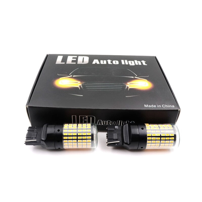 Auto si Moto - Electrice auto - Iluminare si semnalizare - Becuri auto - Set de 2 Becuri led semnal auto Canbus T20 doua faze W21W 7443 Alb rece - Infinity.ro