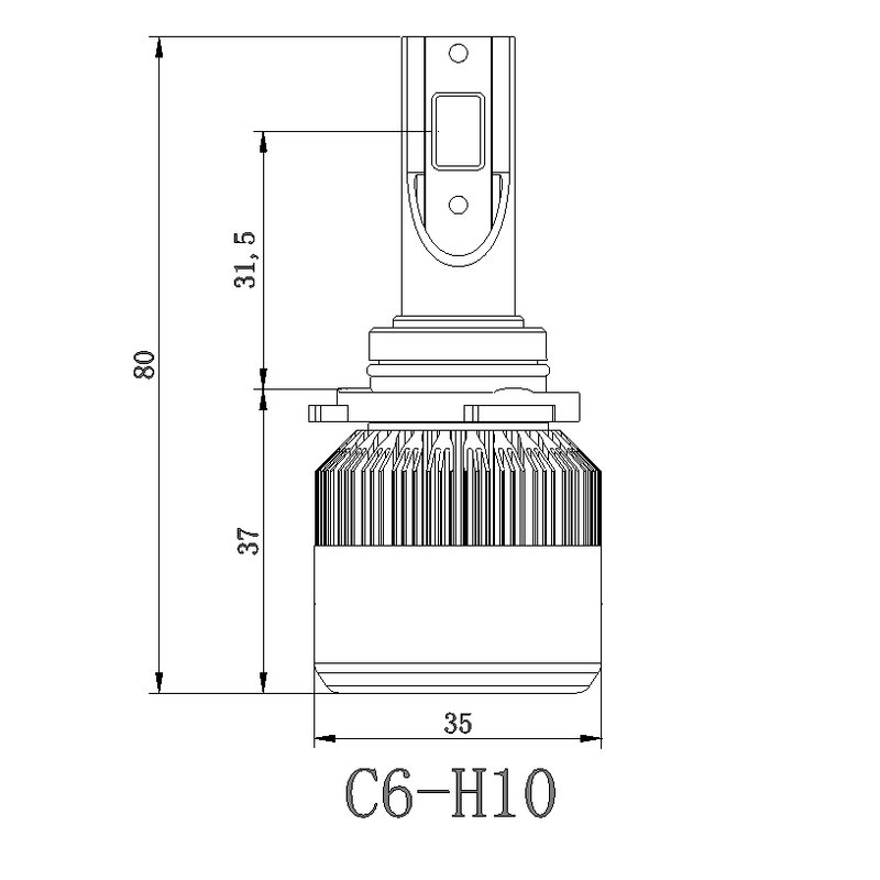 Auto si Moto - Electrice auto - Iluminare si semnalizare - Becuri auto - Set de 2 becuri COB C6 H10 - Infinity.ro