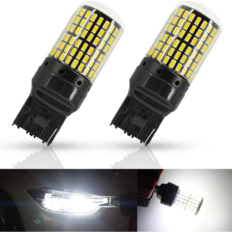 Auto si Moto - Electrice auto - Iluminare si semnalizare - Becuri auto - Set de 2 Becuri led semnal auto Canbus T20 doua faze W21W 7443 Alb rece - Infinity.ro