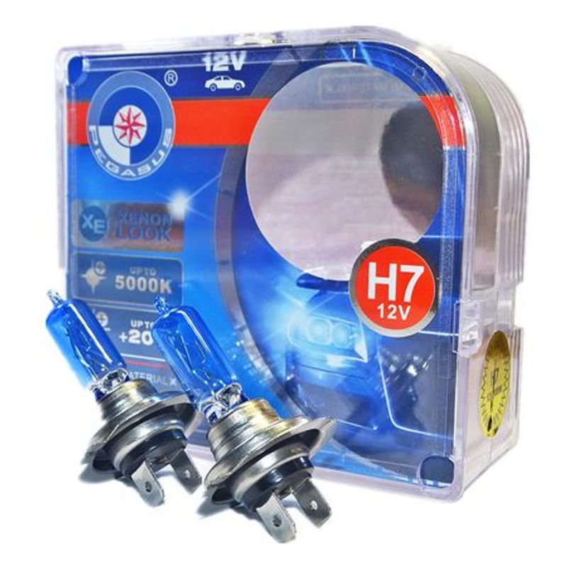 Auto si Moto - Electrice auto - Iluminare si semnalizare - Becuri auto - Set 2 becuri halogen auto Pegasus Xenon Look 5000k 100w 12v H1 - Infinity.ro
