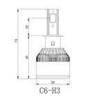 Auto si Moto - Electrice auto - Iluminare si semnalizare - Becuri auto - Set de 2 becuri COB C6 H3 - Infinity.ro