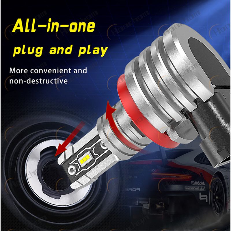 Auto si Moto - Electrice auto - Iluminare si semnalizare - Becuri auto - Set de 2 becuri H4 led Xentech Light R2 plug and play 1:1 52w - Infinity.ro