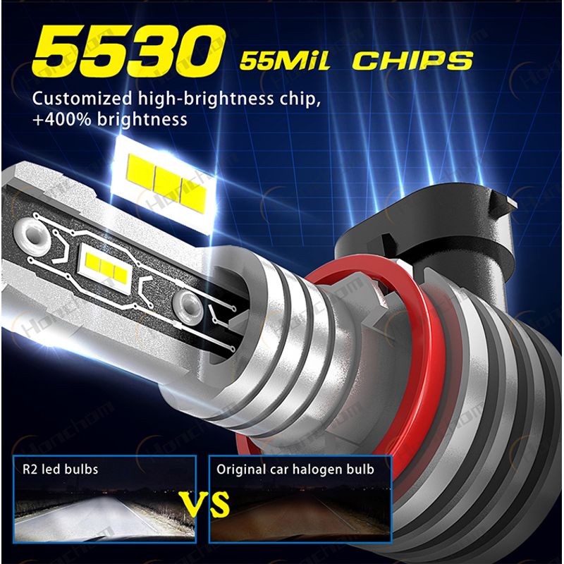 Auto si Moto - Electrice auto - Iluminare si semnalizare - Becuri auto - Set de 2 becuri H4 led Xentech Light R2 plug and play 1:1 52w - Infinity.ro
