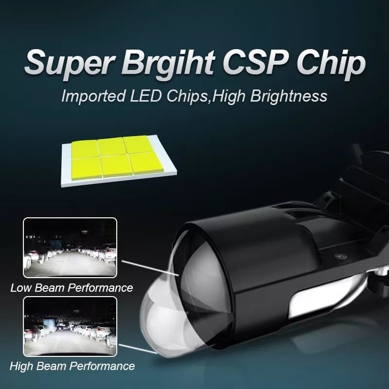 Auto si Moto - Electrice auto - Iluminare si semnalizare - Becuri auto - Set de 2 becuri led Xentech Light H4 Bi-Proiector Lupa mini 6000k 50w - Infinity.ro