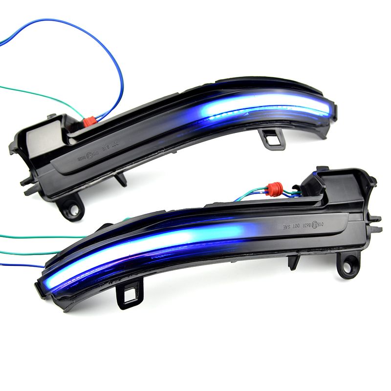 Auto si Moto - Piese auto si accesorii - Caroserie - Faruri, stopuri si proiectoare - Set de 2 lampi led semnalizare dinamica oglinda si lumina daylight albastru Xentech Light BMW Seria 1, 2, 3, 4, X1 12V - Infinity.ro