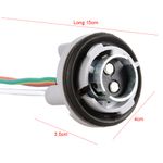 Auto si Moto - Electrice auto - Iluminare si semnalizare - Becuri auto - Set de 2 socluri metalice P21w/5w 1157 cu cablaj pentru becuri led / incandescenta - Infinity.ro