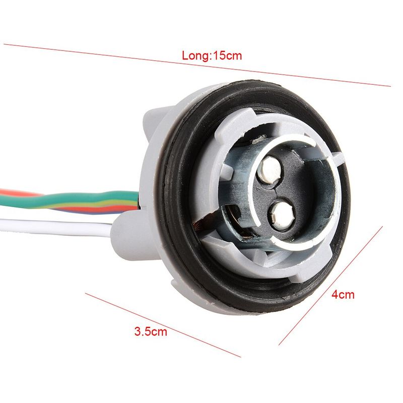 Auto si Moto - Electrice auto - Iluminare si semnalizare - Becuri auto - Set de 2 socluri metalice P21w/5w 1157 cu cablaj pentru becuri led / incandescenta - Infinity.ro