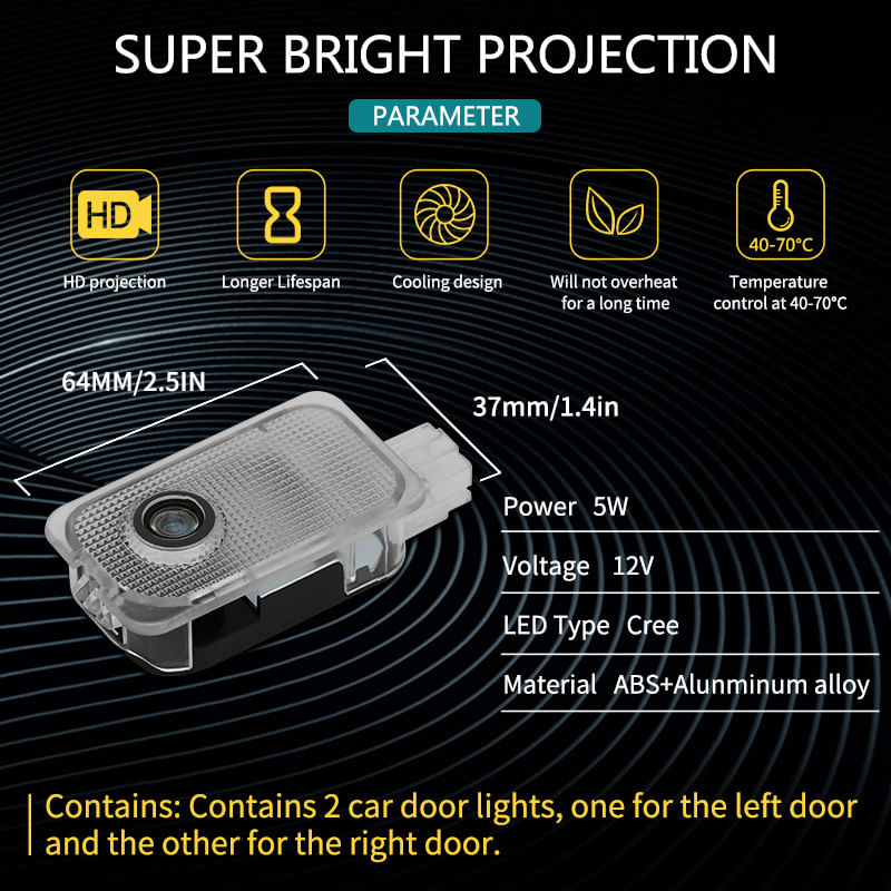 Auto si Moto - Electrice auto - Iluminare si semnalizare - Lumini ambientale - Set de 2 lampi led Logo Subaru portiera/usa auto Xentech Light - Infinity.ro
