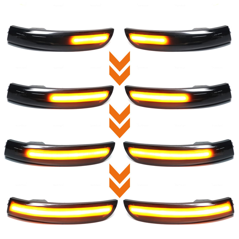 Auto si Moto - Piese auto si accesorii - Caroserie - Faruri, stopuri si proiectoare - Set de 2 lampi led semnalizare dinamica/progresiva fumurie oglinda Xentech Light Ford Kuga, Ford Ecosport 12V - Infinity.ro