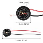Auto si Moto - Electrice auto - Iluminare si semnalizare - Becuri auto - Set de 2 socluri Py21w 1156 cu cablaj pentru becuri led / incandescenta - Infinity.ro