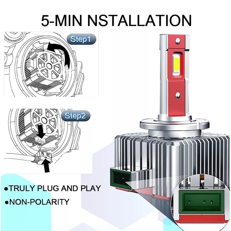 Auto si Moto - Electrice auto - Iluminare si semnalizare - Becuri auto - Set de 2 becuri conversie led Xentech Light X20 D3S plug and play 35W - Infinity.ro