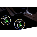 Auto si Moto - Electrice auto - Iluminare si semnalizare - Becuri auto - Set de 2 lampi Logo usa Xentech Light Portiere Skoda - Infinity.ro