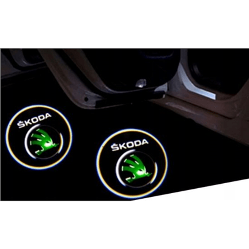 Auto si Moto - Electrice auto - Iluminare si semnalizare - Becuri auto - Set de 2 lampi Logo usa Xentech Light Portiere Skoda - Infinity.ro