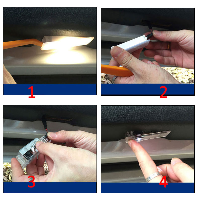 Auto si Moto - Electrice auto - Iluminare si semnalizare - Becuri auto - Set de 2 lampi Led Logo Xentech Light Portiere/usi Mercedes-Benz CLA, CLS - Infinity.ro