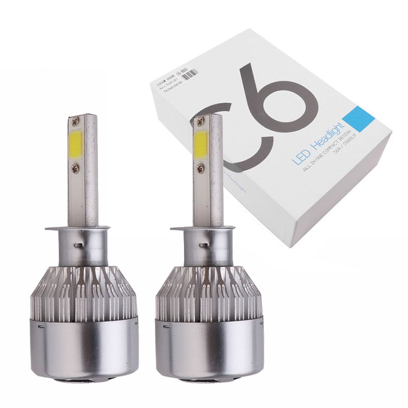 Auto si Moto - Electrice auto - Iluminare si semnalizare - Becuri auto - Set de 2 becuri COB Xentech Light C6 H1 - Infinity.ro