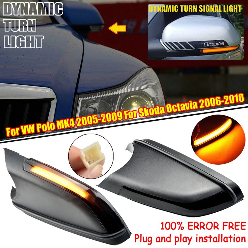 Auto si Moto - Electrice auto - Iluminare si semnalizare - Becuri auto - Set de 2 lampi led semnalizare dinamica oglinda Xentech Light VW Polo, Skoda Octavia, 12V - Infinity.ro