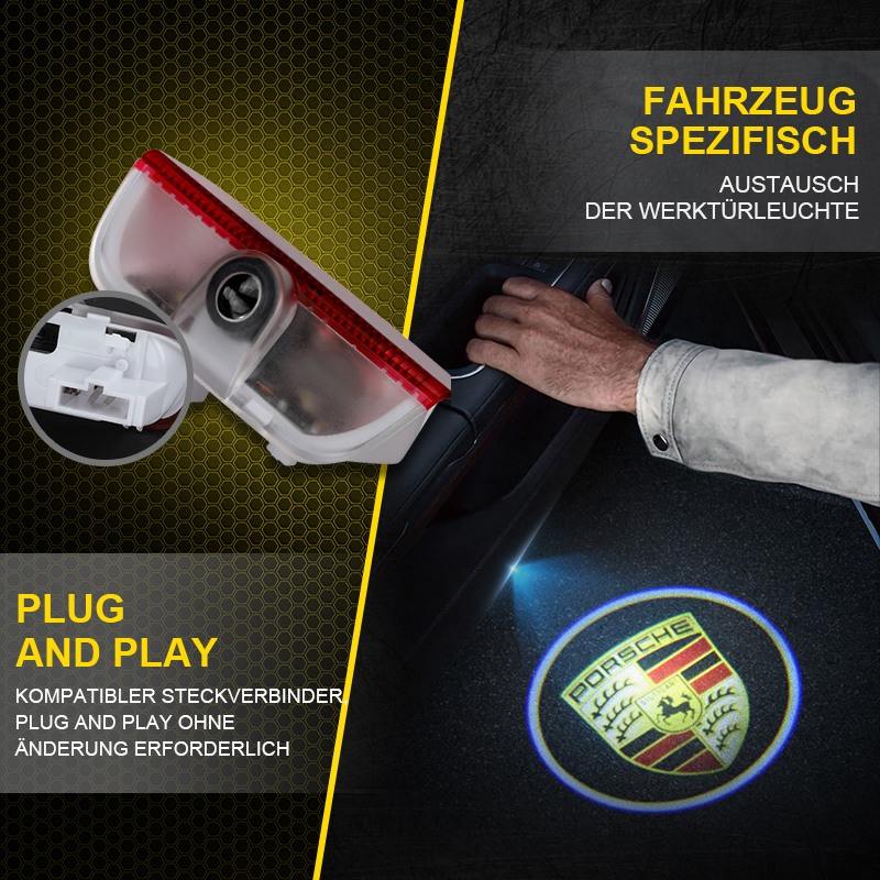 Auto si Moto - Electrice auto - Iluminare si semnalizare - Becuri auto - Set de 2 lampi Led Logo Xentech Light Portiere/usi Porsche - Infinity.ro