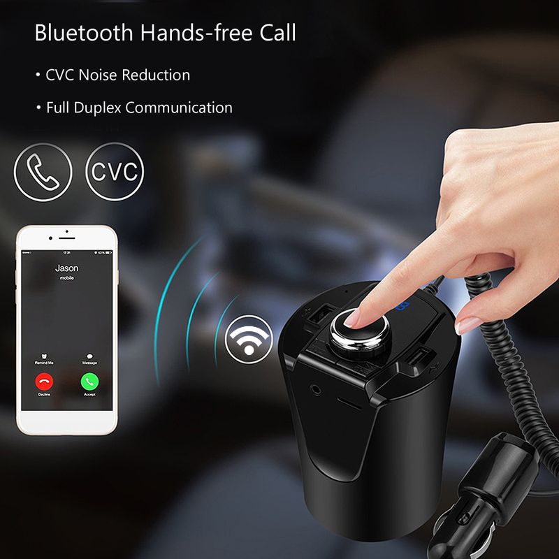 Auto si Moto - Electronice auto - Multimedia auto - Modulator FM Bluetooth MP3 USB Handsfree si incarcator auto - Infinity.ro