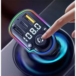 Auto si Moto - Electronice auto - Multimedia auto - Modulator FM Bluetooth 5.0 Incarcare rapida RGB Ambient MP3 Player Tip C PD 20W USB QC 3.0 ZTB-A8 - Infinity.ro