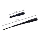 Sport si Outdoor - Camping - Accesorii camping si drumetii - Set baston telescopic flexibil negru maner tip tonfa 47 cm + box argintiu 1 cm grosime - Infinity.ro