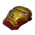 Jucarii, Copii si Bebe/Jucarii si jocuri/Jucarii & jocuri educative/Jucarii interactive - Masca Iron Man, plastic, LED, rosu-galben - Infinity.ro