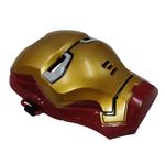 Jucarii, Copii si Bebe/Jucarii si jocuri/Jucarii & jocuri educative/Jucarii interactive - Masca Iron Man, plastic, LED, rosu-galben - Infinity.ro