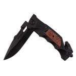 Sport si Outdoor - Camping - Cutite, bricege si accesorii - Cutite si bricege - Briceag de vanatoare IdeallStore®, True Blade, otel inoxidabil, 23 cm, negru - Infinity.ro