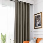 Casa si Gradina - Textile si covoare - Perdele si draperii - Draperii - Set draperie din catifea blackout cu inele crom, Madison, 200x225 cm, densitate 700 g ml, Taupe, 2 buc - Infinity.ro