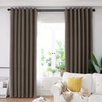 Casa si Gradina - Textile si covoare - Perdele si draperii - Draperii - Set draperie din catifea blackout cu inele crom, Madison, 200x225 cm, densitate 700 g ml, Taupe, 2 buc - Infinity.ro