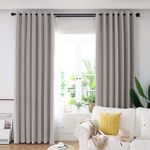 Casa si Gradina - Textile si covoare - Perdele si draperii - Draperii - Set draperie din catifea blackout cu inele argintii, Madison, 200x255 cm, densitate 700 g ml, Philippine Gray, 2 buc - Infinity.ro