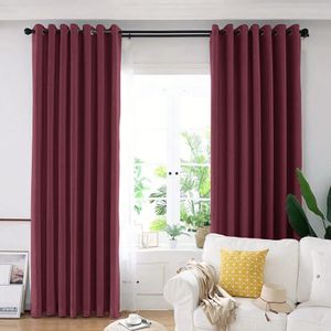 Draperie din catifea blackout cu inele argintii, Madison, 250x245 cm, densitate 700 g ml, Chocolate Brown, 1 buc