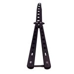 Sport si Outdoor - Camping - Cutite, bricege si accesorii - Cutite si bricege - Briceag de antrenament IdeallStore®, model fluture, Black Distortion, otel, 22.5 cm, negru - Infinity.ro