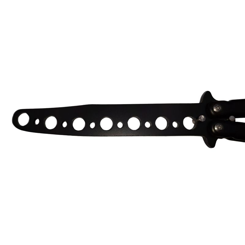 Sport si Outdoor - Camping - Cutite, bricege si accesorii - Cutite si bricege - Briceag de antrenament IdeallStore®, model fluture, Black Distortion, otel, 22.5 cm, negru - Infinity.ro