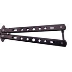 Sport si Outdoor - Camping - Cutite, bricege si accesorii - Cutite si bricege - Briceag de antrenament IdeallStore®, model fluture, Black Distortion, otel, 22.5 cm, negru - Infinity.ro