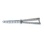 Sport si Outdoor - Camping - Cutite, bricege si accesorii - Cutite si bricege - Briceag fluture de antrenament, otel inoxidabil, Silver Blade, 22.5 cm, argintiu - Infinity.ro