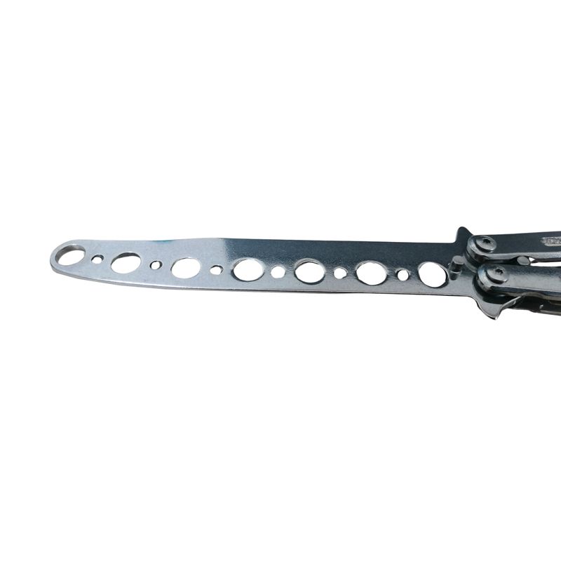 Sport si Outdoor - Camping - Cutite, bricege si accesorii - Cutite si bricege - Briceag fluture de antrenament, otel inoxidabil, Silver Blade, 22.5 cm, argintiu - Infinity.ro