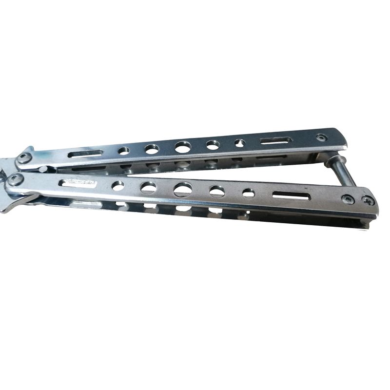 Sport si Outdoor - Camping - Cutite, bricege si accesorii - Cutite si bricege - Briceag fluture de antrenament, otel inoxidabil, Silver Blade, 22.5 cm, argintiu - Infinity.ro