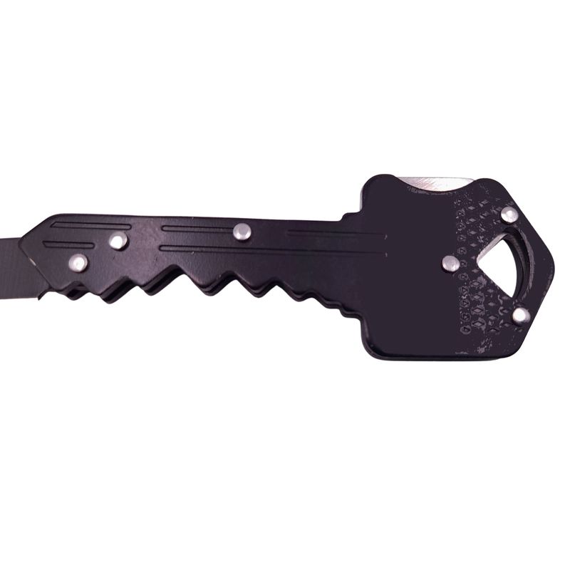Sport si Outdoor - Camping - Cutite, bricege si accesorii - Cutite si bricege - Briceag de buzunar tip cheie IdeallStore®, Key Blade, otel inoxidabil, 10 cm, negru - Infinity.ro