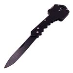 Sport si Outdoor - Camping - Cutite, bricege si accesorii - Cutite si bricege - Briceag de buzunar tip cheie IdeallStore®, Key Blade, otel inoxidabil, 10 cm, negru - Infinity.ro