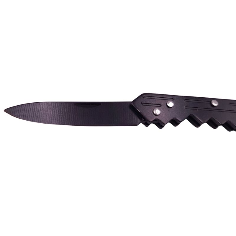 Sport si Outdoor - Camping - Cutite, bricege si accesorii - Cutite si bricege - Briceag de buzunar tip cheie IdeallStore®, Key Blade, otel inoxidabil, 10 cm, negru - Infinity.ro