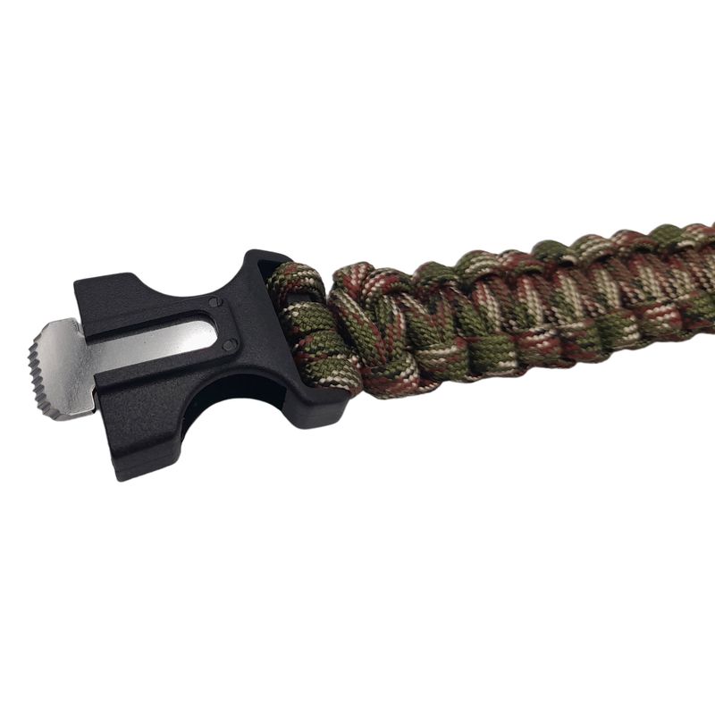 Sport si Outdoor - Accesorii si echipamente sportive - Sporturi extreme si supravietuire - Kituri supravietuire - Bratara supravietuire IdeallStore®, Military Surplus, paracord, 26 cm, camuflaj - Infinity.ro