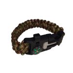 Sport si Outdoor - Accesorii si echipamente sportive - Sporturi extreme si supravietuire - Kituri supravietuire - Bratara supravietuire IdeallStore®, Military Surplus, paracord, 26 cm, camuflaj - Infinity.ro