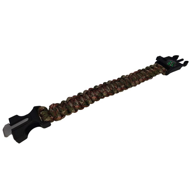 Sport si Outdoor - Accesorii si echipamente sportive - Sporturi extreme si supravietuire - Kituri supravietuire - Bratara supravietuire IdeallStore®, Military Surplus, paracord, 26 cm, camuflaj - Infinity.ro